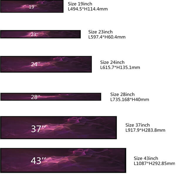 Ultra Wide Stretched Bar LCD Display